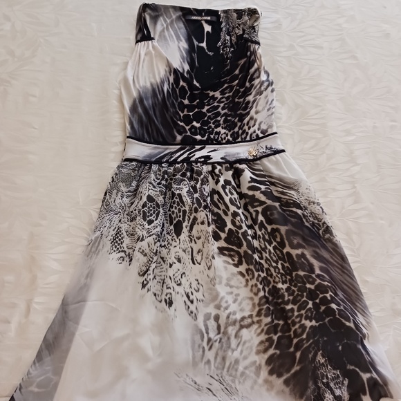 Roberto Cavalli Dresses & Skirts - ROBERTO CAVALLI JERSEY ORGANZA LEOPARD PRINT DRESS SIZE S